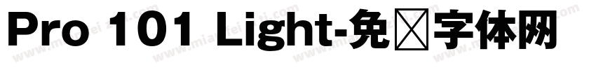 Pro 101 Light字体转换